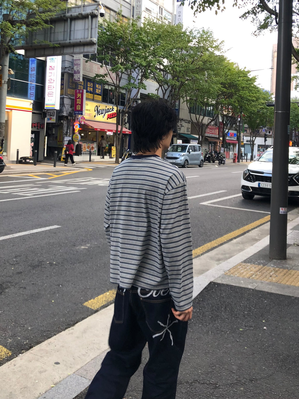 Soft Stretch Stripe Long Sleeve Tee