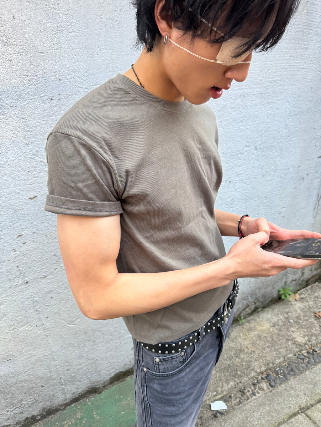 Ribbed Muscle-Fit Crew T-Shirt