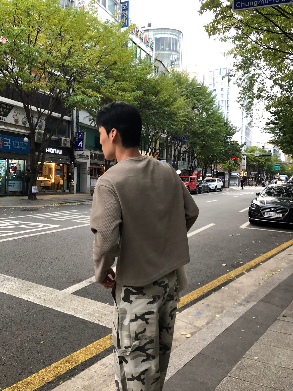 Waffle Knit Crop Long Sleeve