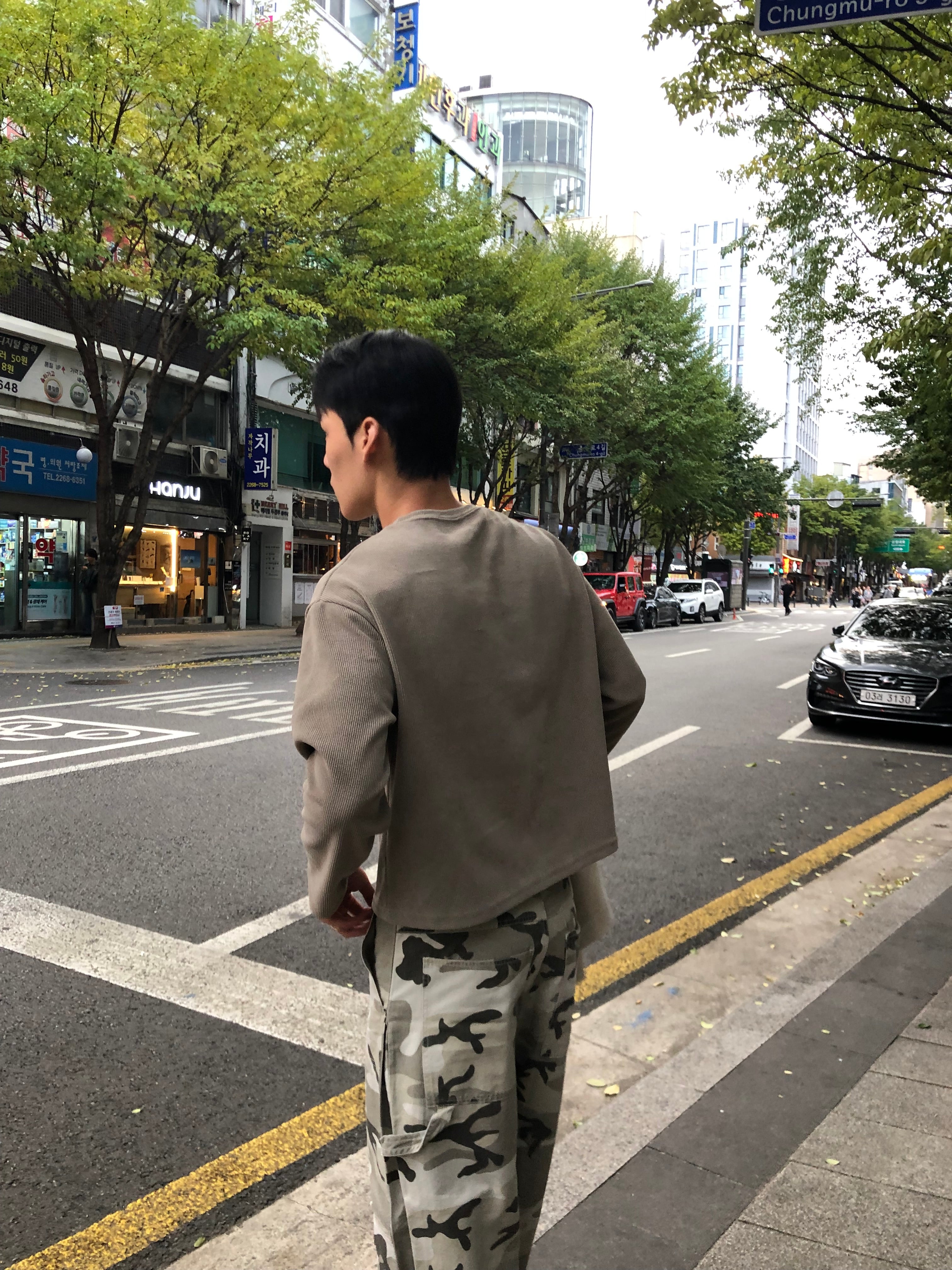 Waffle Knit Crop Long Sleeve