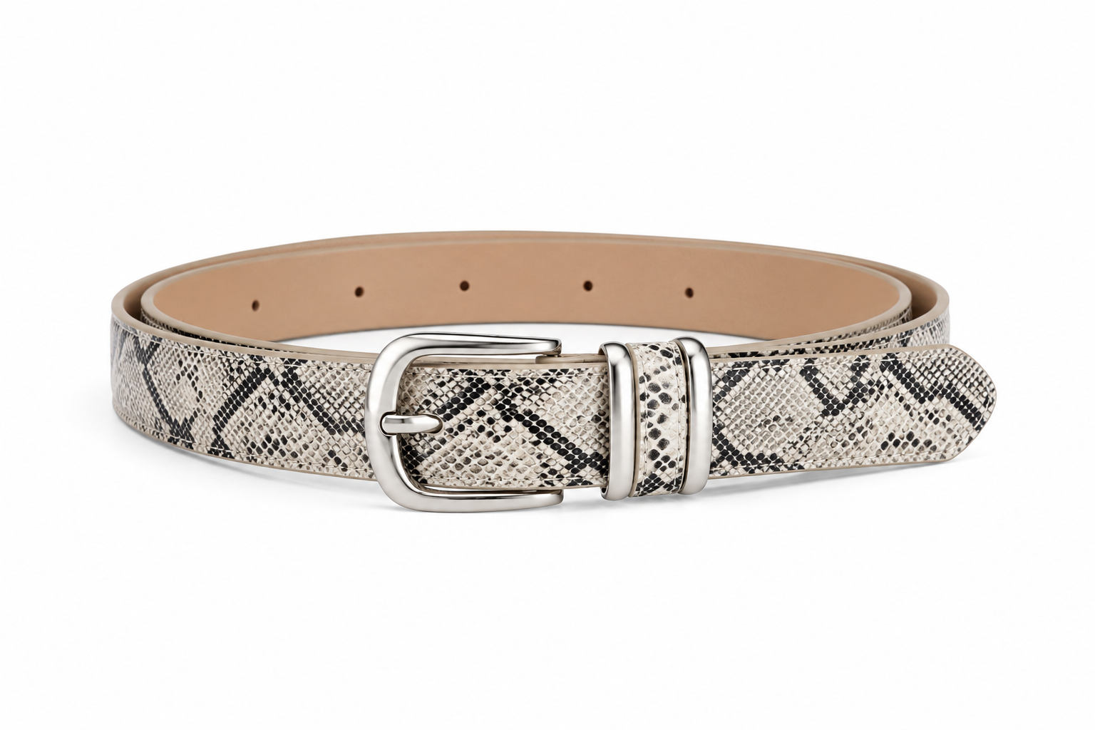 Python-Emboss Slim Belt