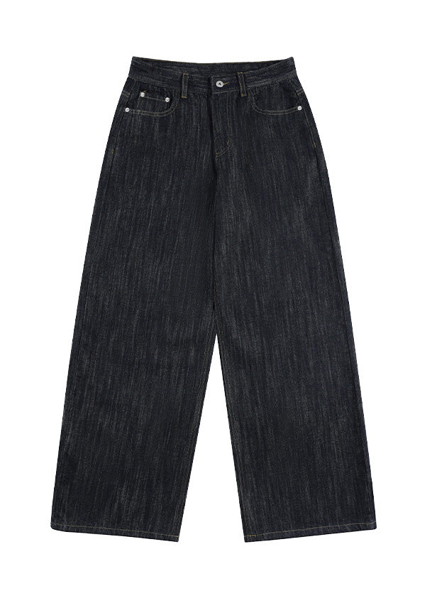 Script-Embroidered Selvedge Jeans