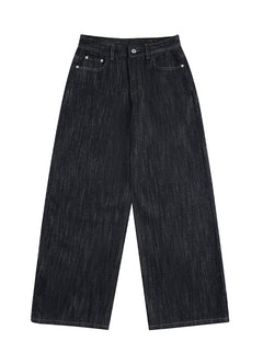 Script-Embroidered Selvedge Jeans