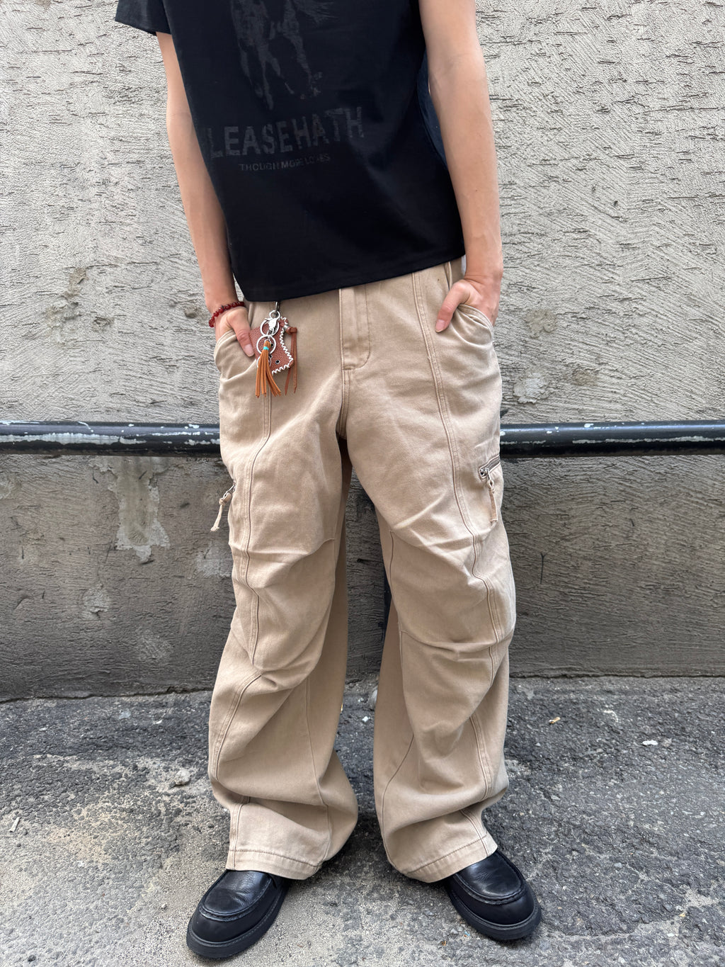 Panel-Dyed Cargo Pants