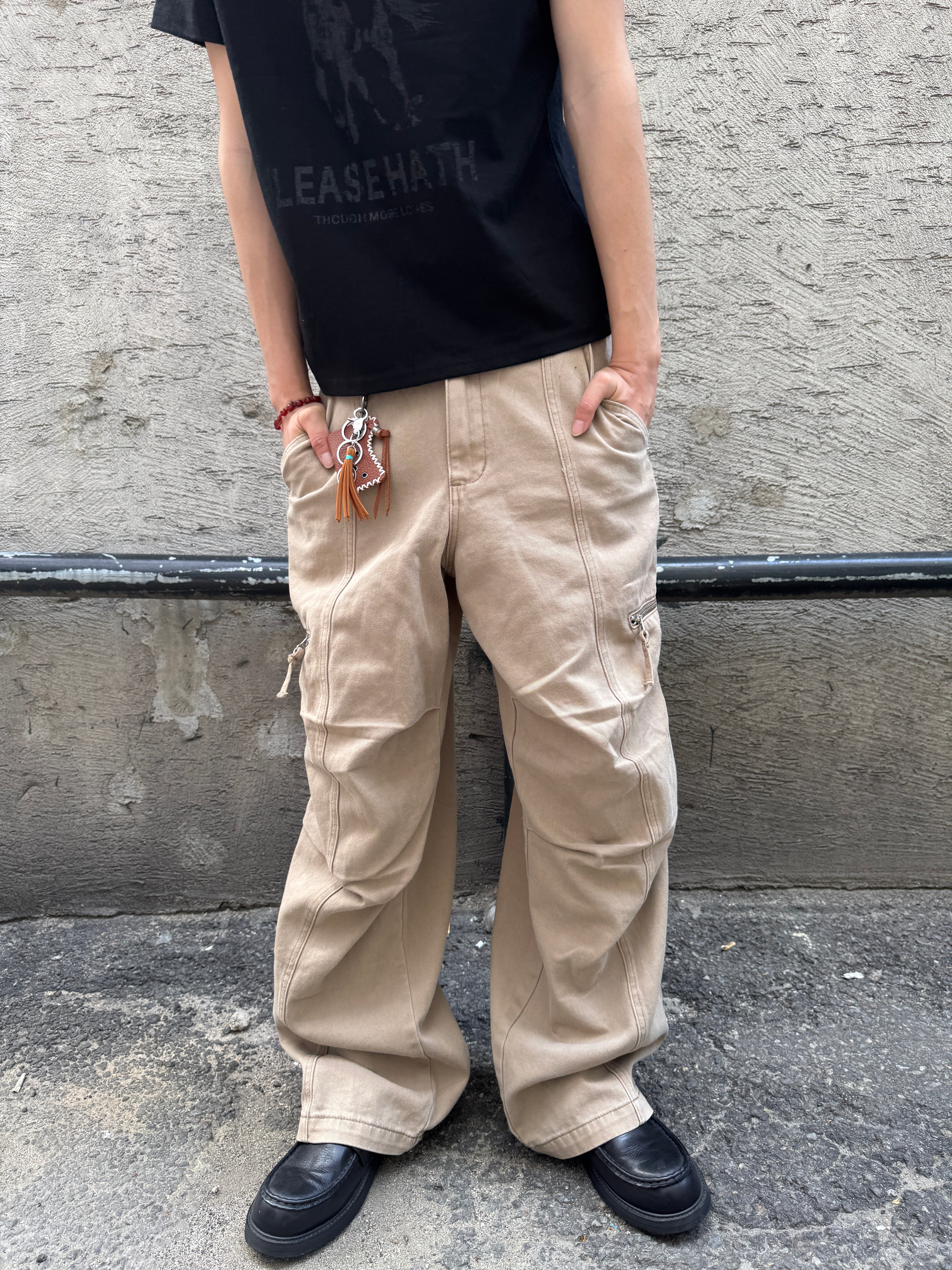 Panel-Dyed Cargo Pants