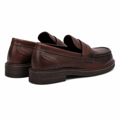 Moc-Toe Leather Penny Loafers