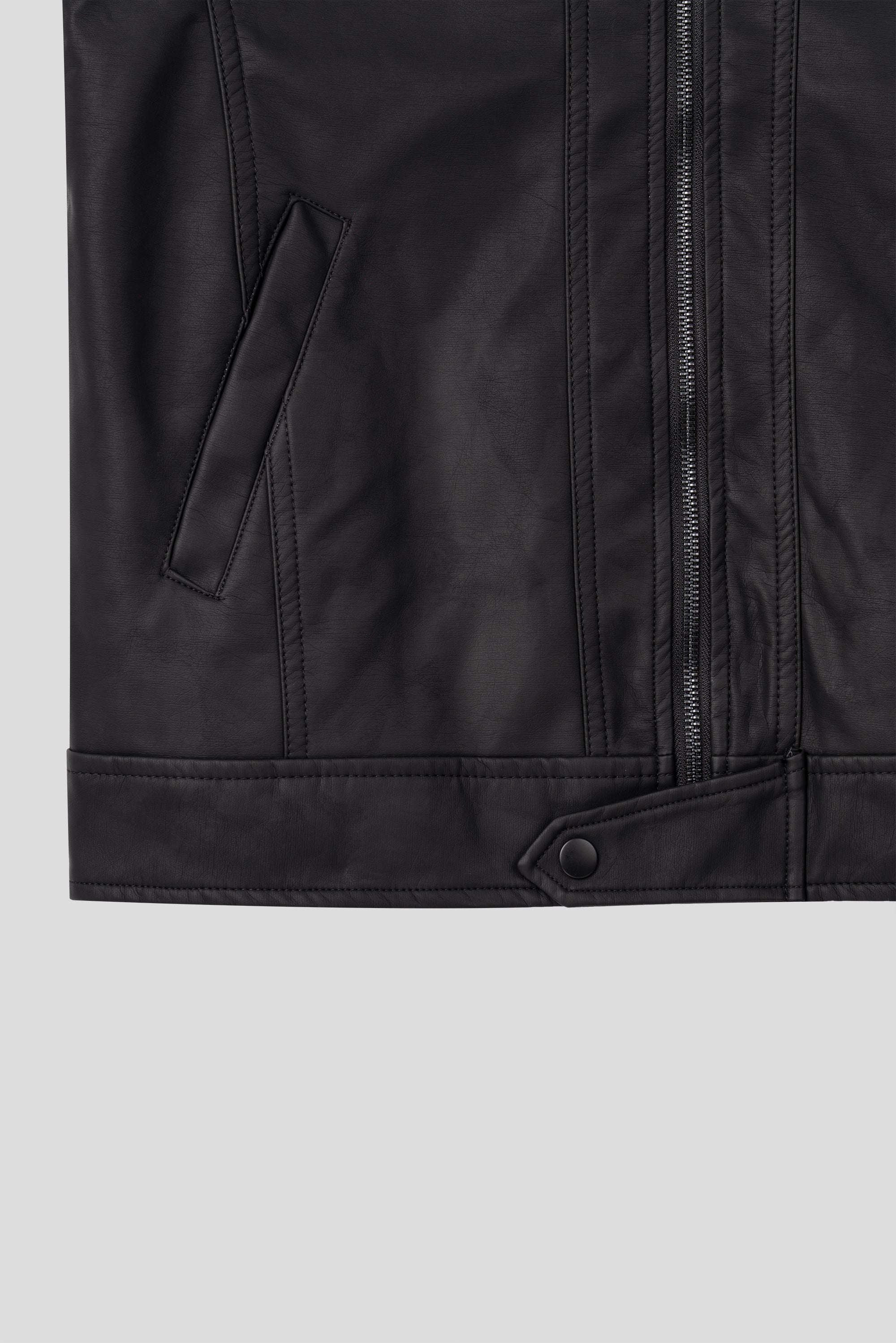 Y2k began leather biker jacket