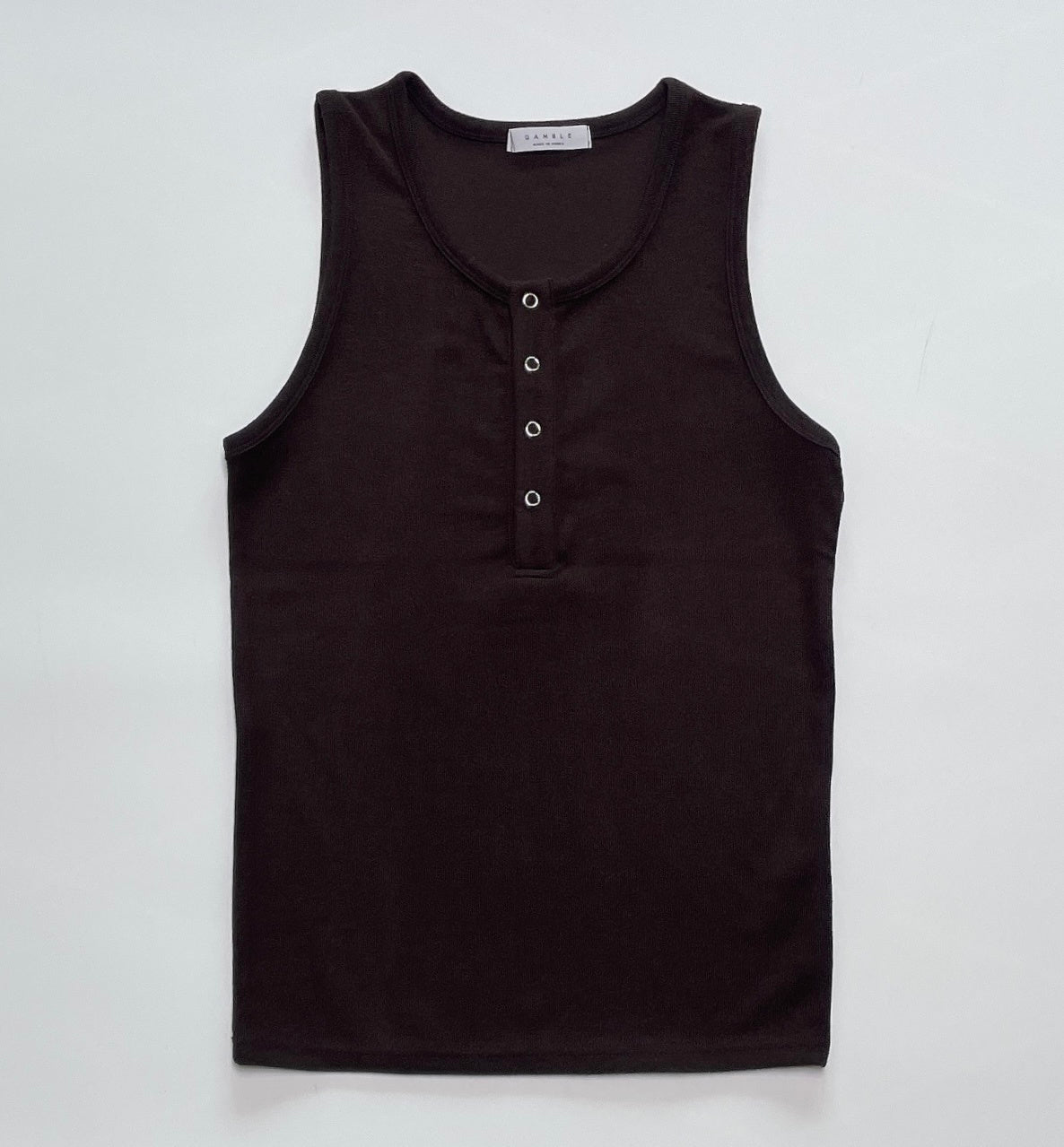 Ring-Button Henley Tank Top