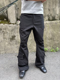 Half-Banded Cargo Bootcut Pants