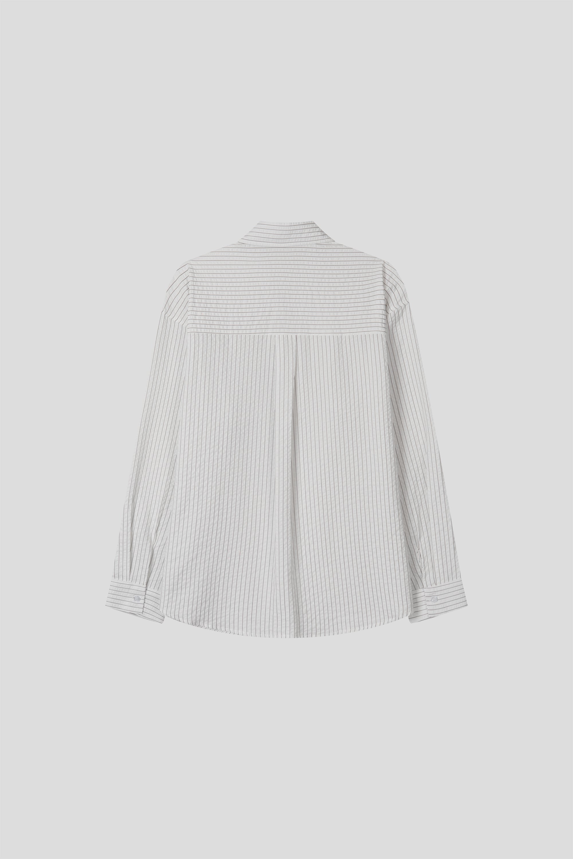 Textured Stripe Seersucker Shirt
