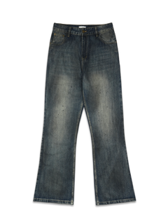 Oil-Wash Semi-Flare Jeans