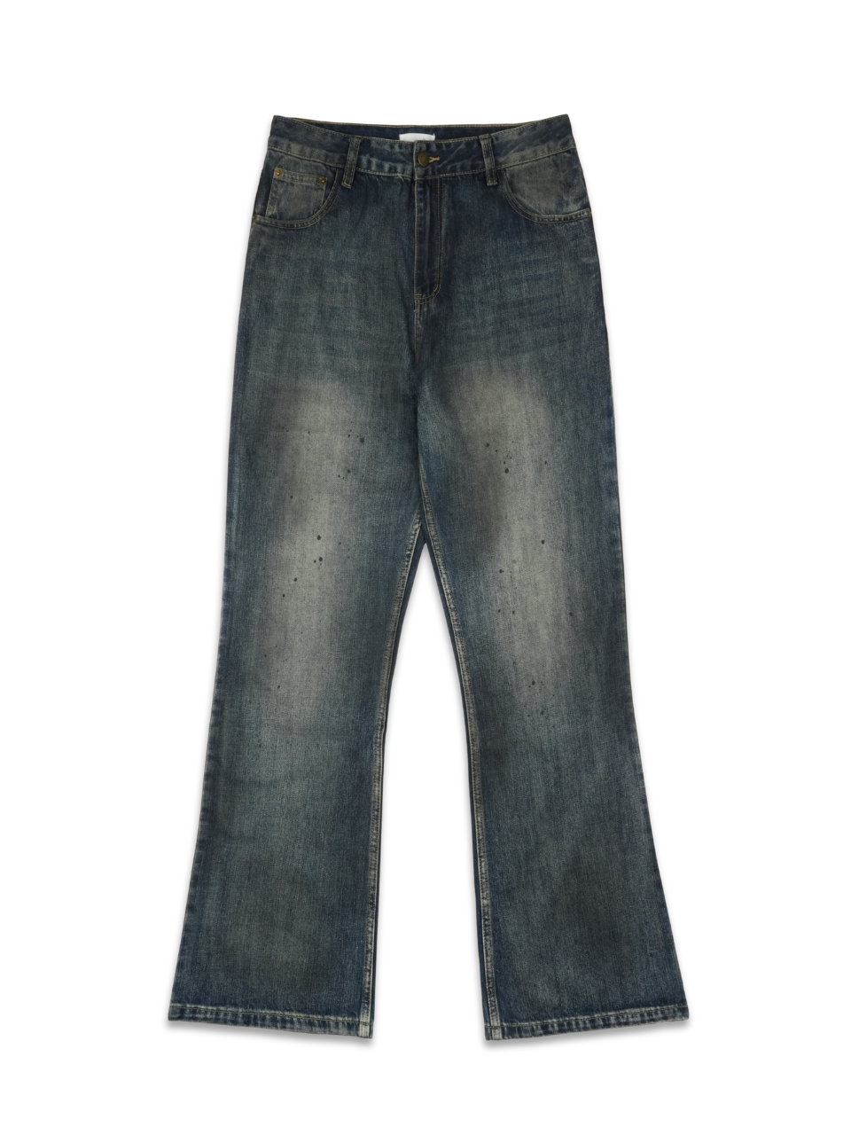 Oil-Wash Semi-Flare Jeans