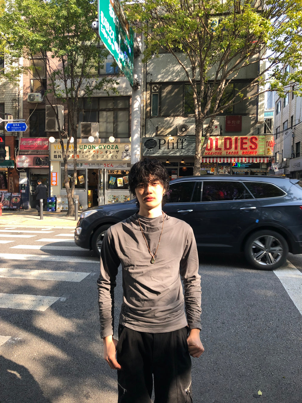 Soft Shirring Long Sleeve Top