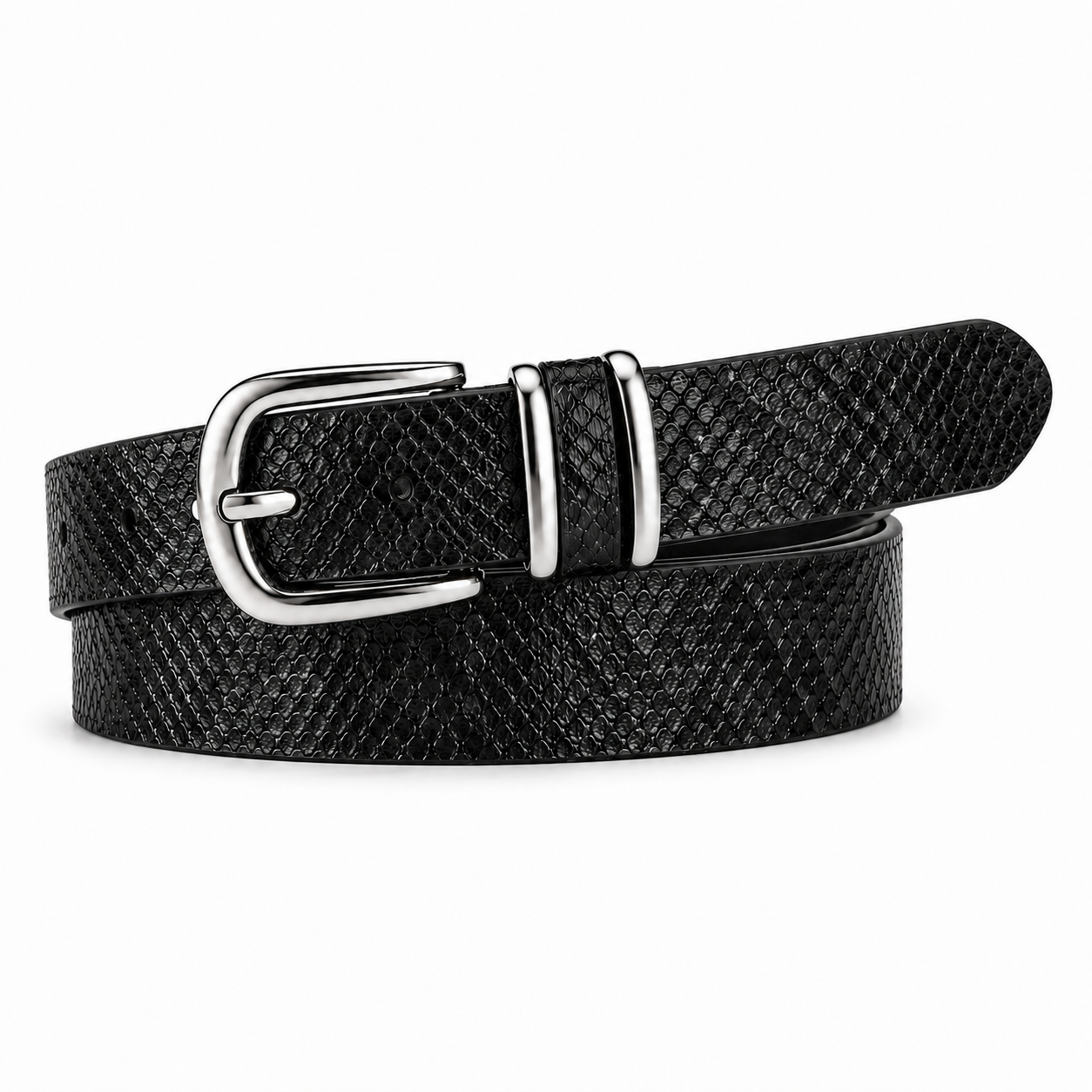 Python-Emboss Slim Belt