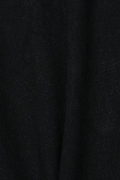 Ring-Zip Black Wide Denim Pants