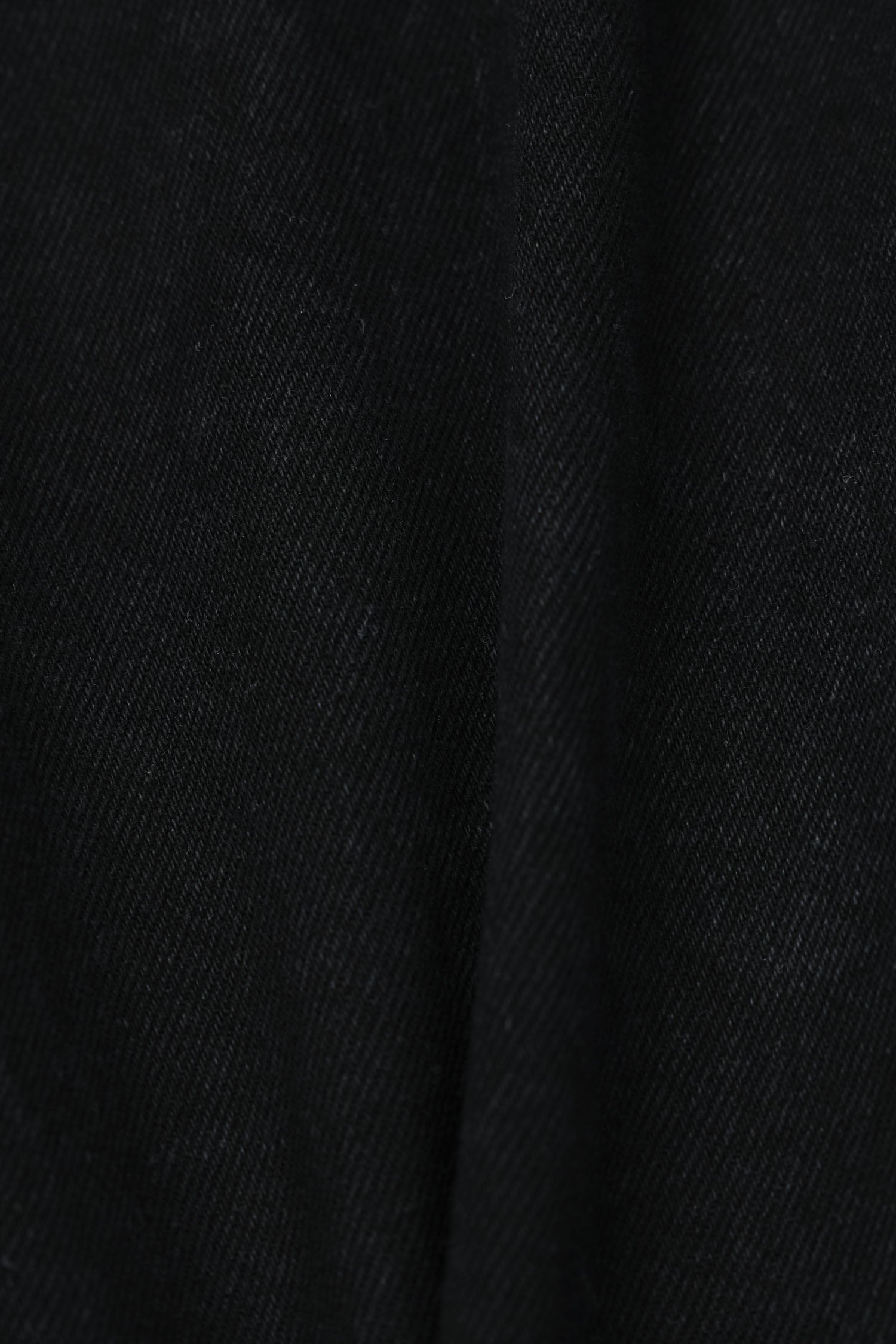 Ring-Zip Black Wide Denim Pants