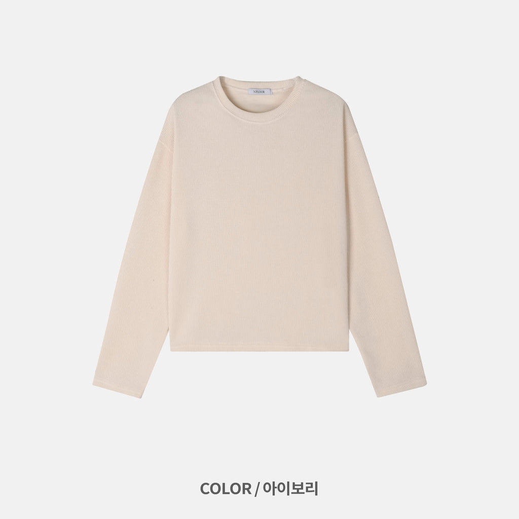 Waffle Knit Crop Long Sleeve