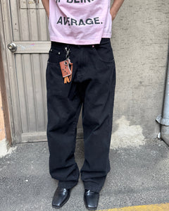 Tab-Pocket Wide Denim Pants