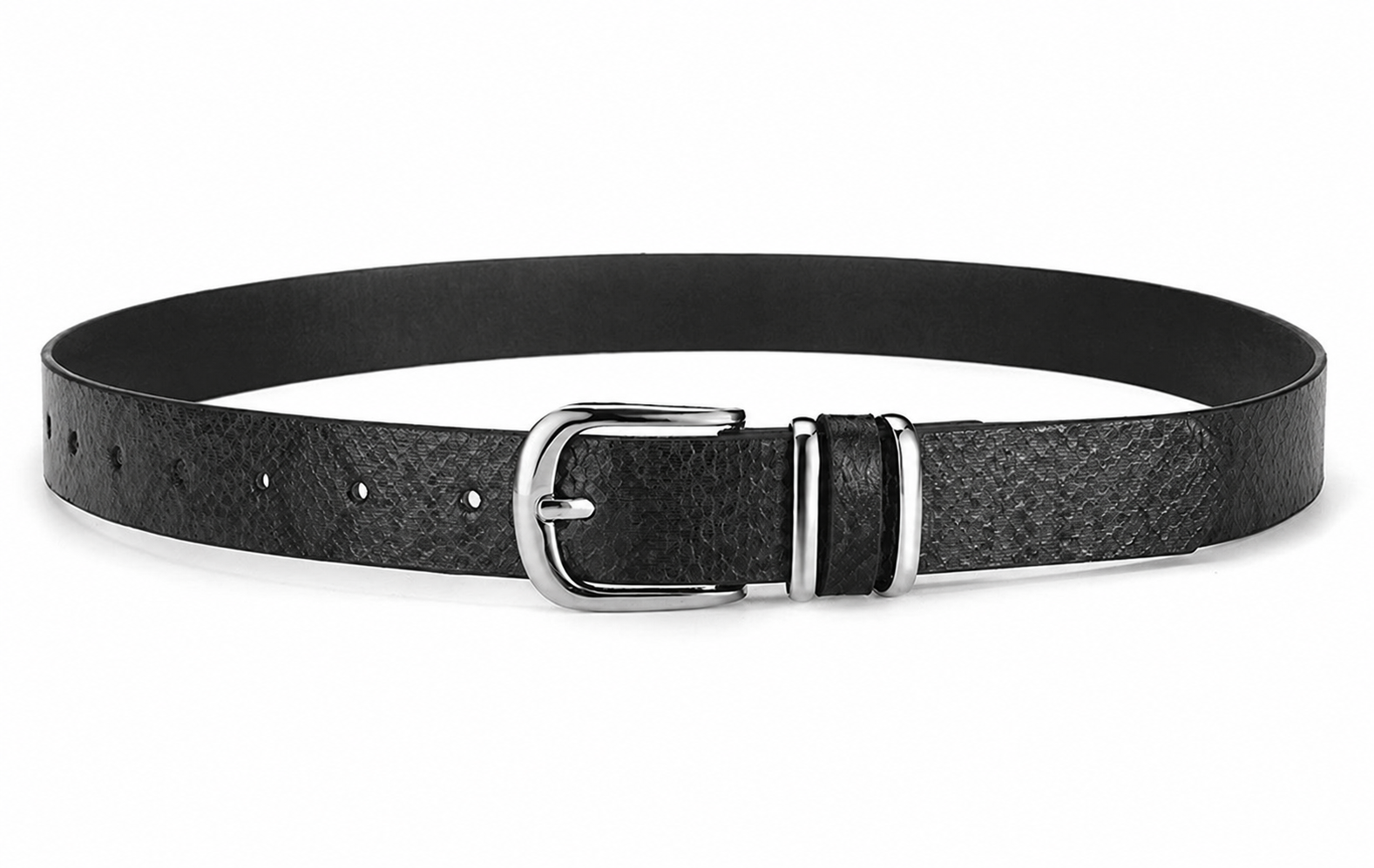 Python-Emboss Slim Belt