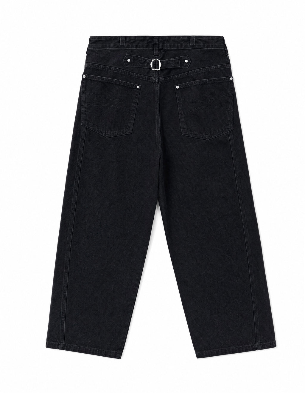 Tab-Pocket Wide Denim Pants