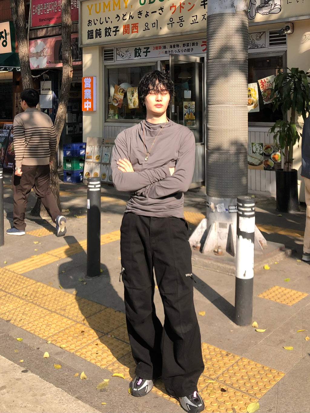 Soft Shirring Long Sleeve Top