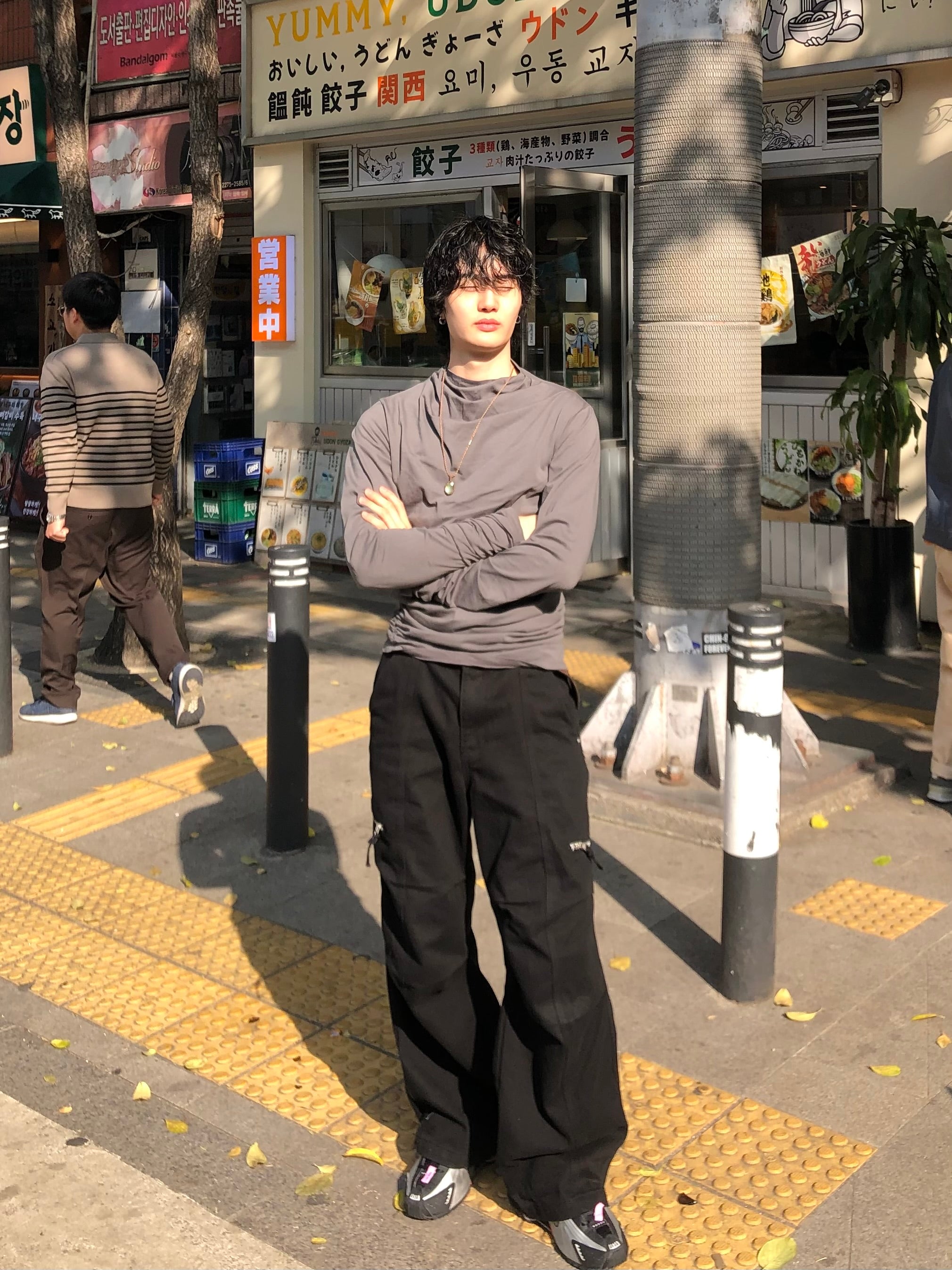 Soft Shirring Long Sleeve Top