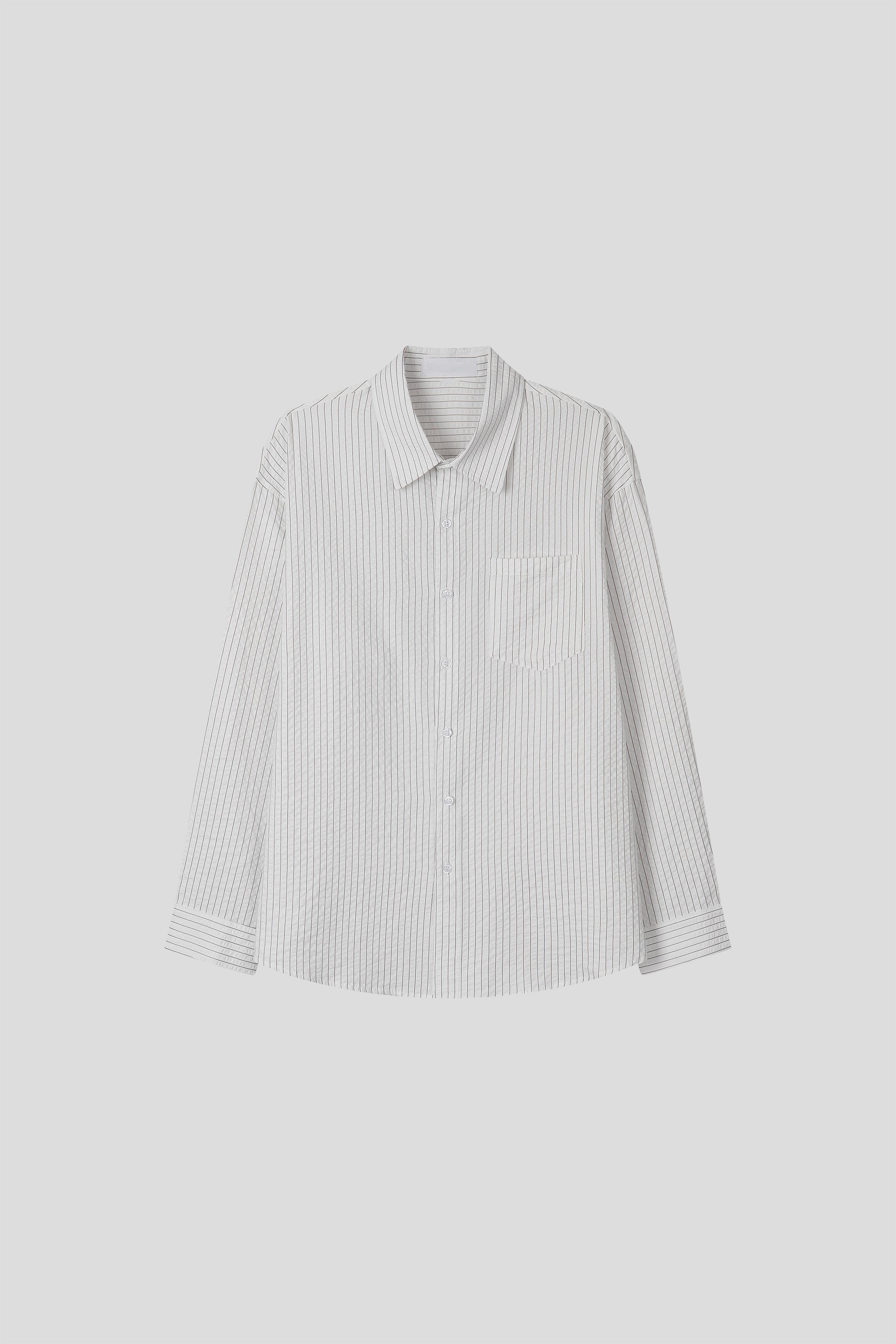 Textured Stripe Seersucker Shirt