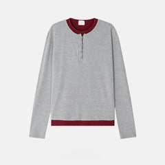 Buckle-Detail Layered Long Sleeve Top