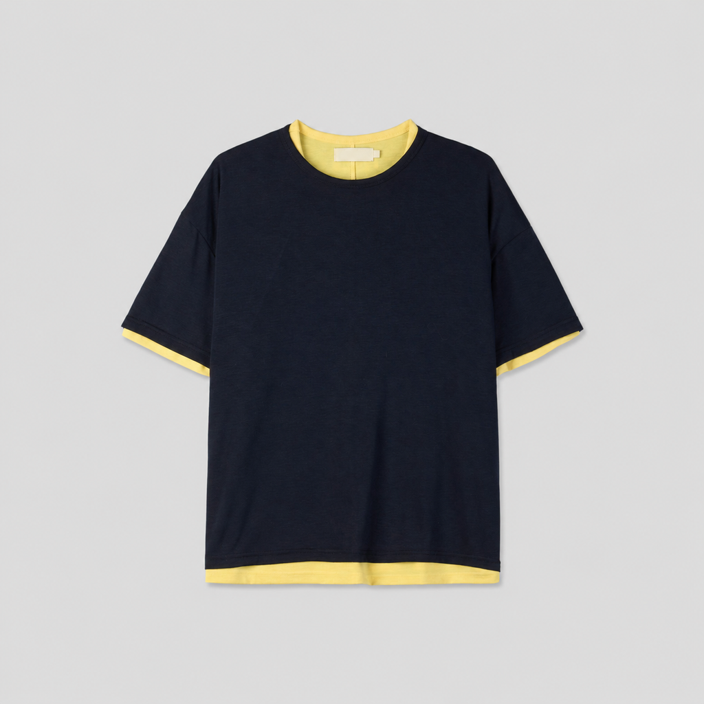 Layered-Cut Short Sleeve Tee