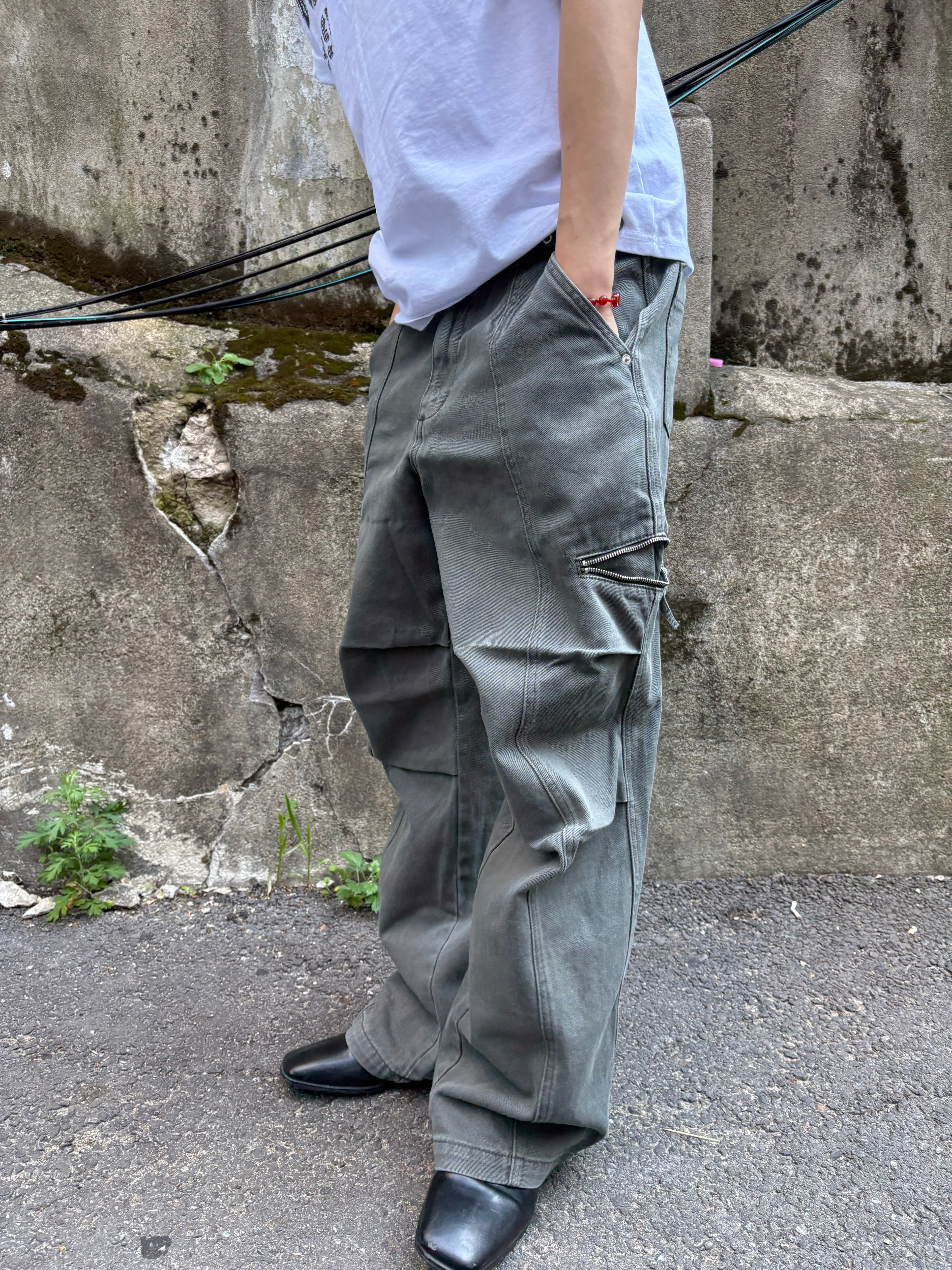 Panel-Dyed Cargo Pants