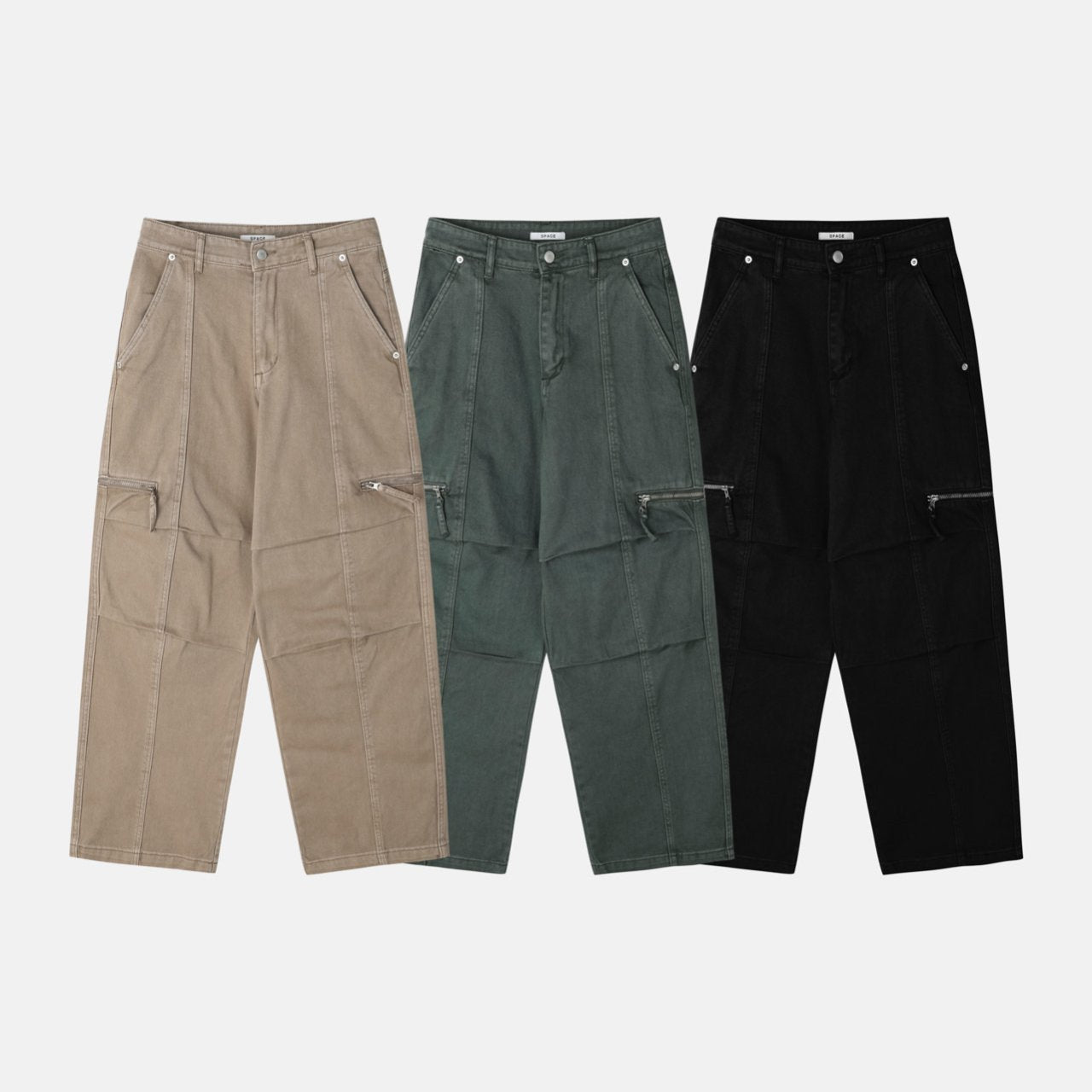 Panel-Dyed Cargo Pants