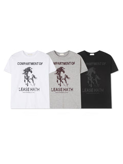 Distressed Horse Graphic Cotton Tee
