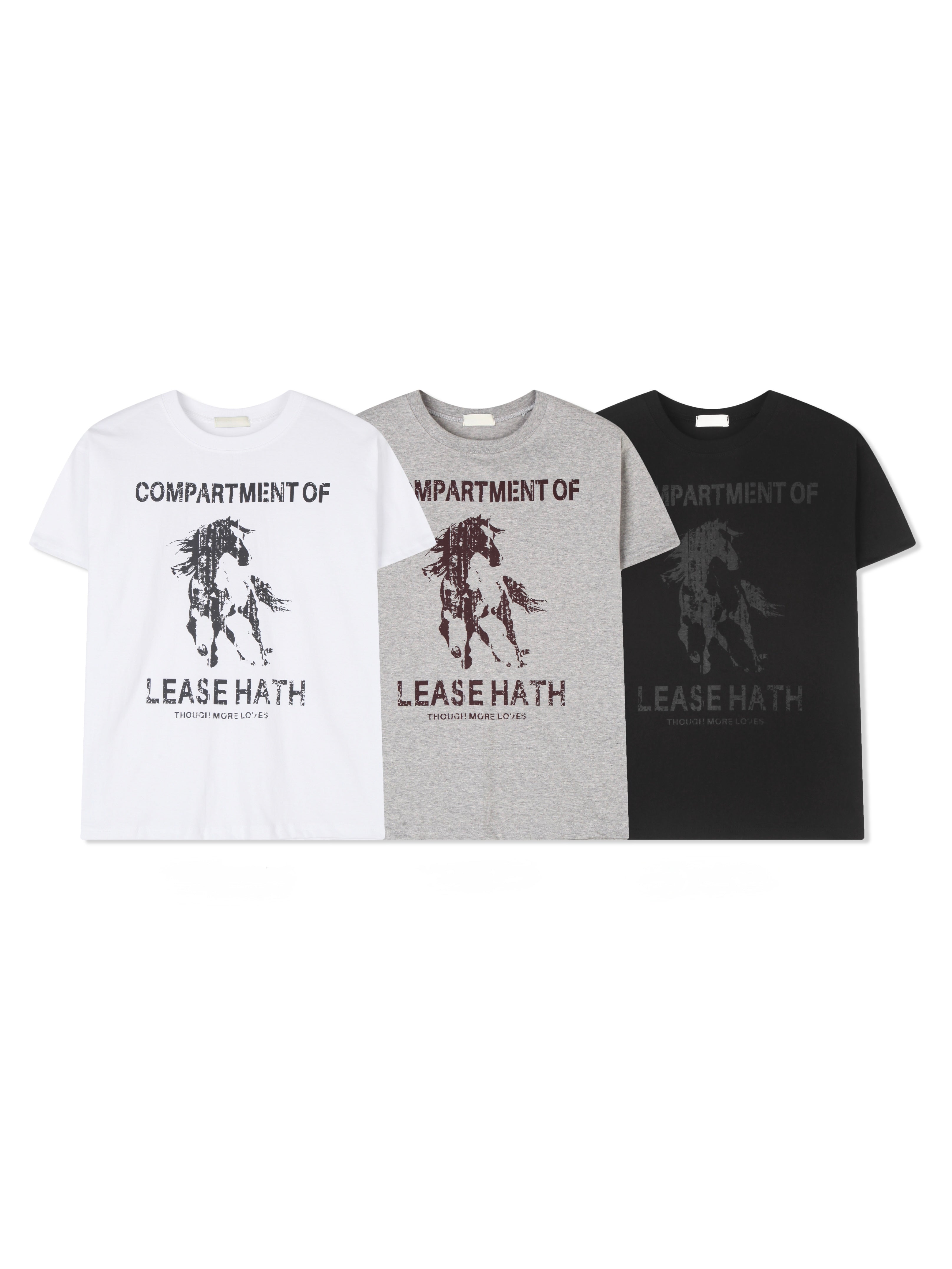 Distressed Horse Graphic Cotton Tee
