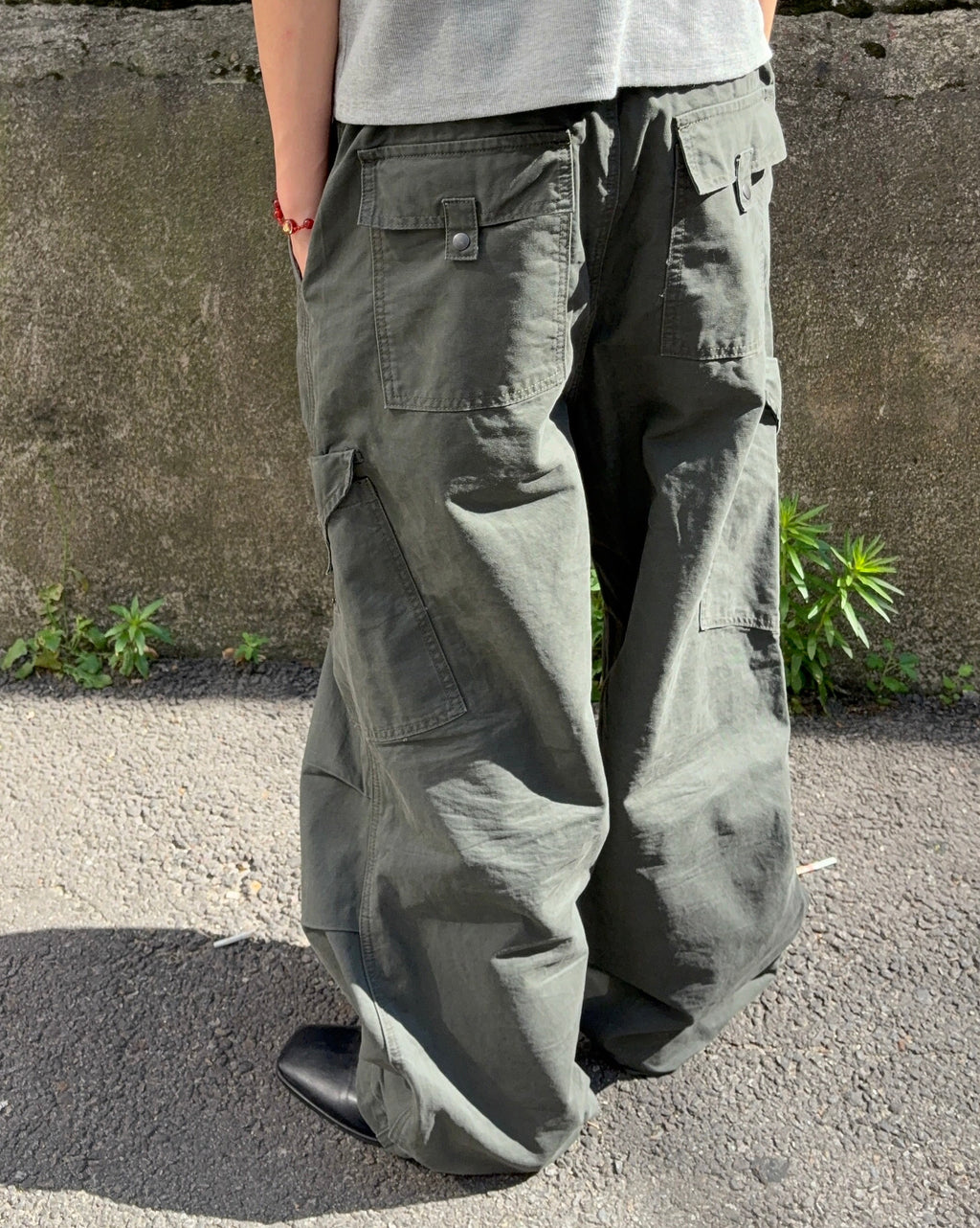 Snap-Pocket Cotton Cargo Pants