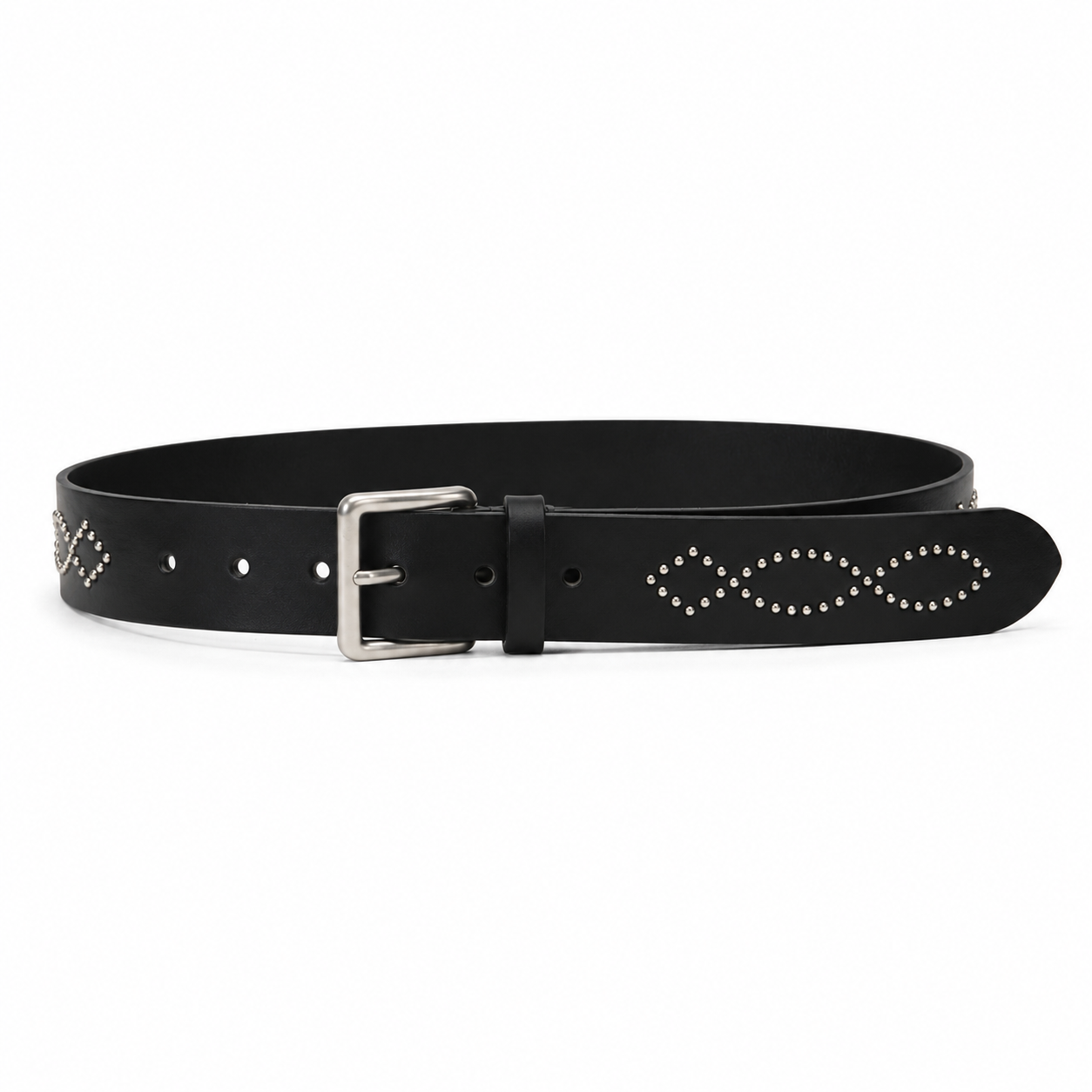 Loop-Stud Leather Belt