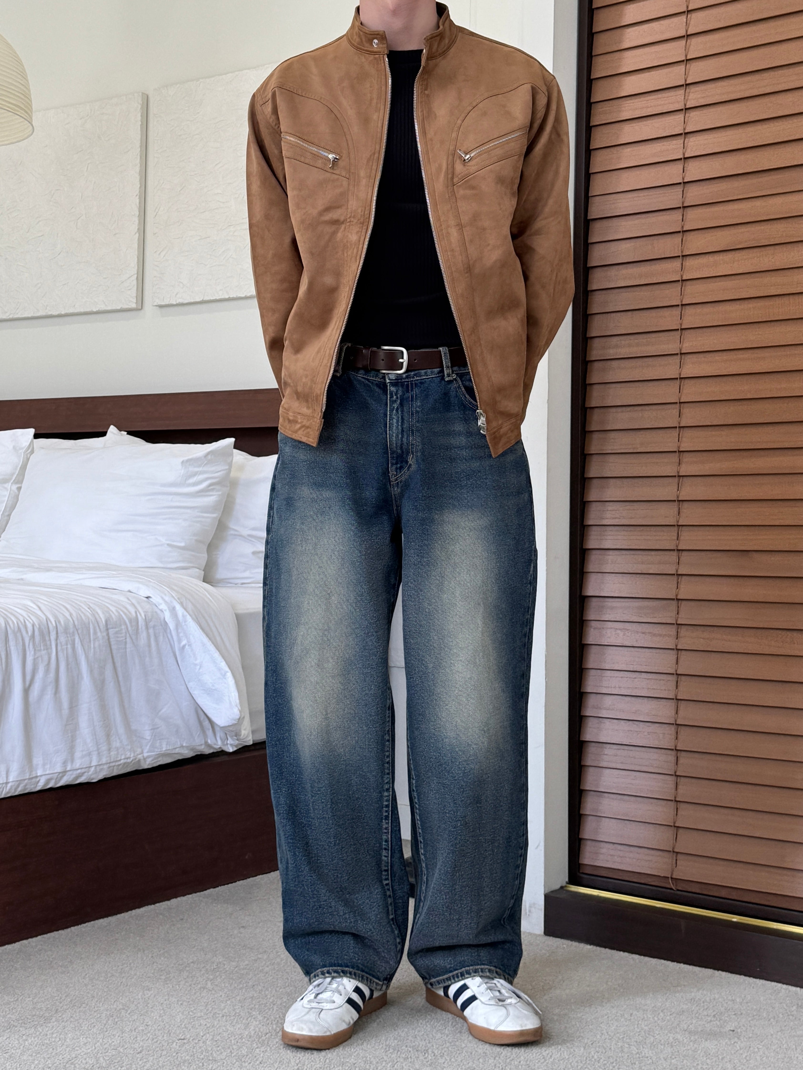 Washed Denim Pants