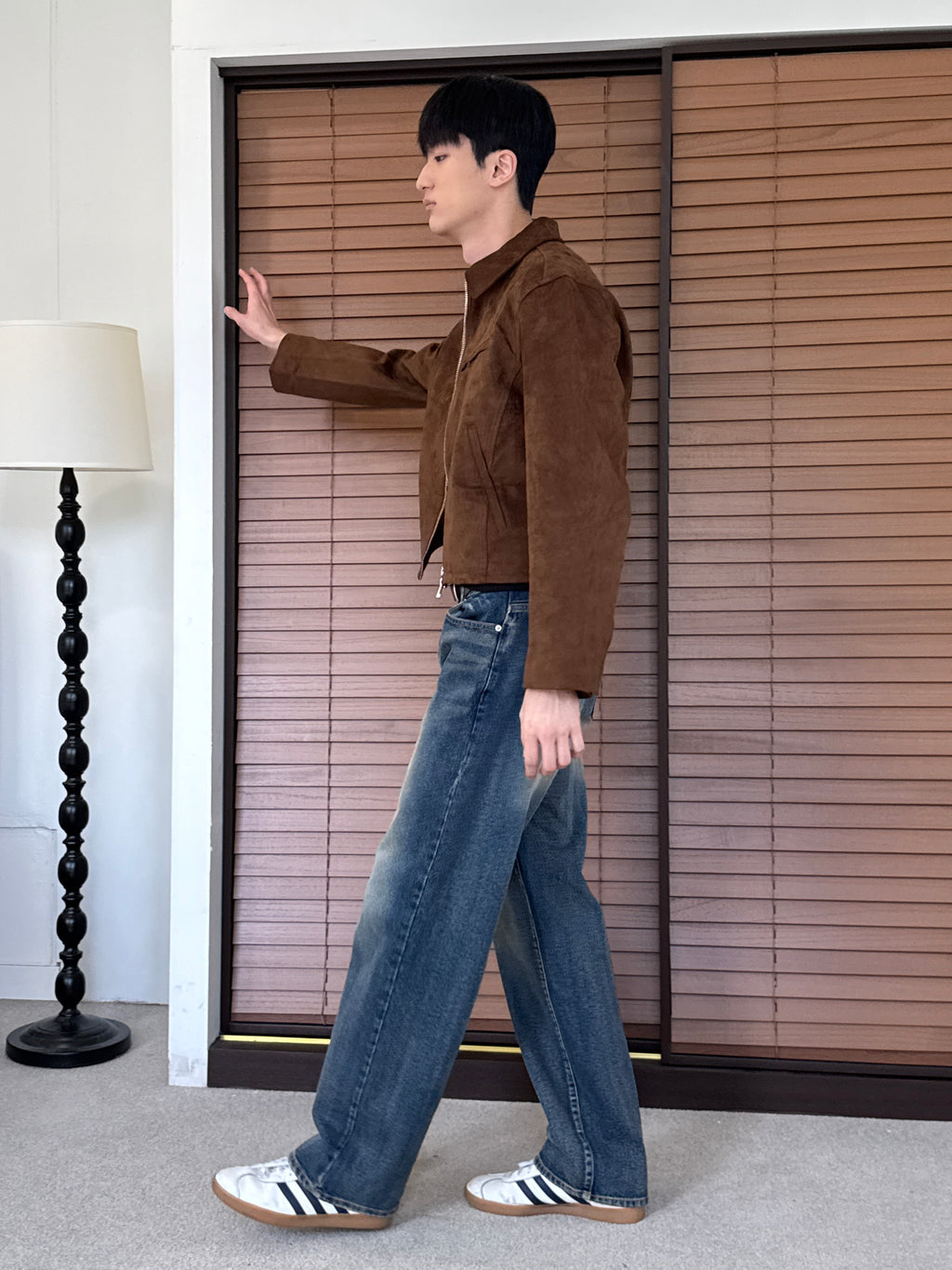 Washed Denim Pants