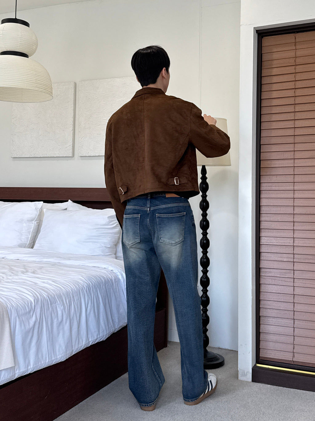 Washed Denim Pants