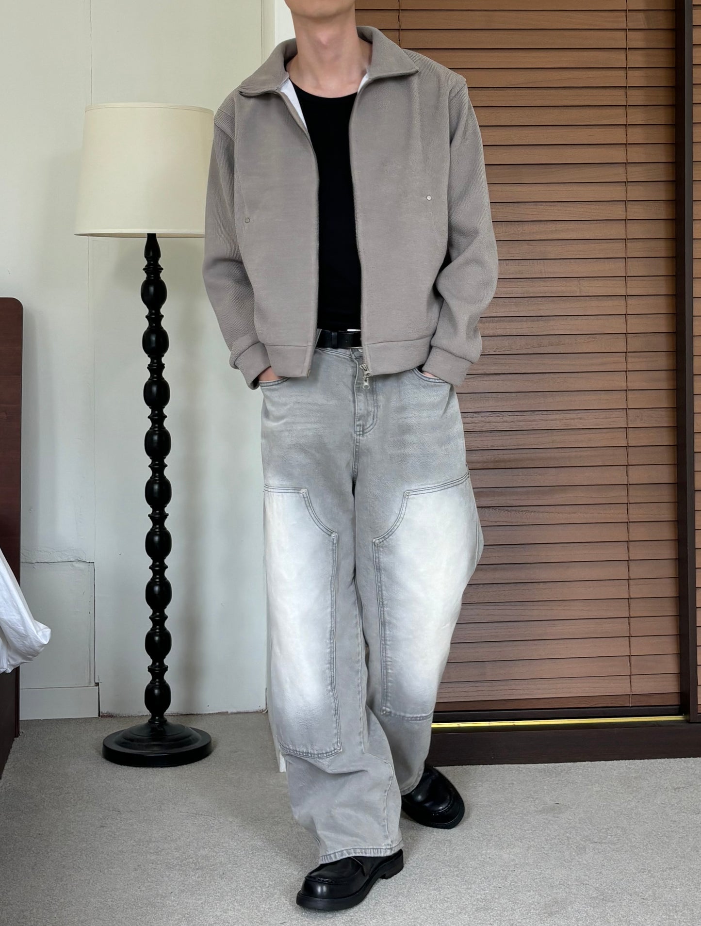 Denim Carpenter Pants Gray