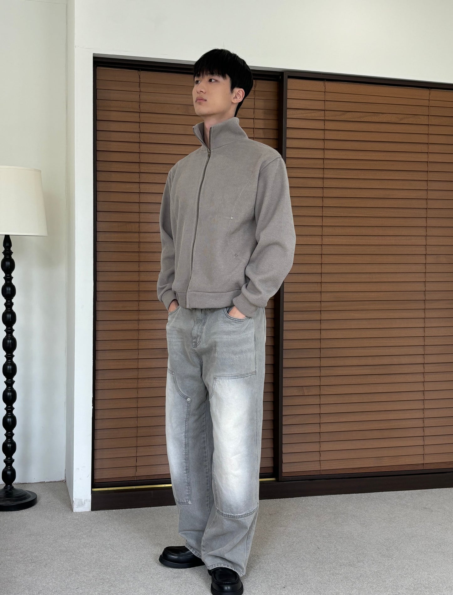 Denim Carpenter Pants Gray