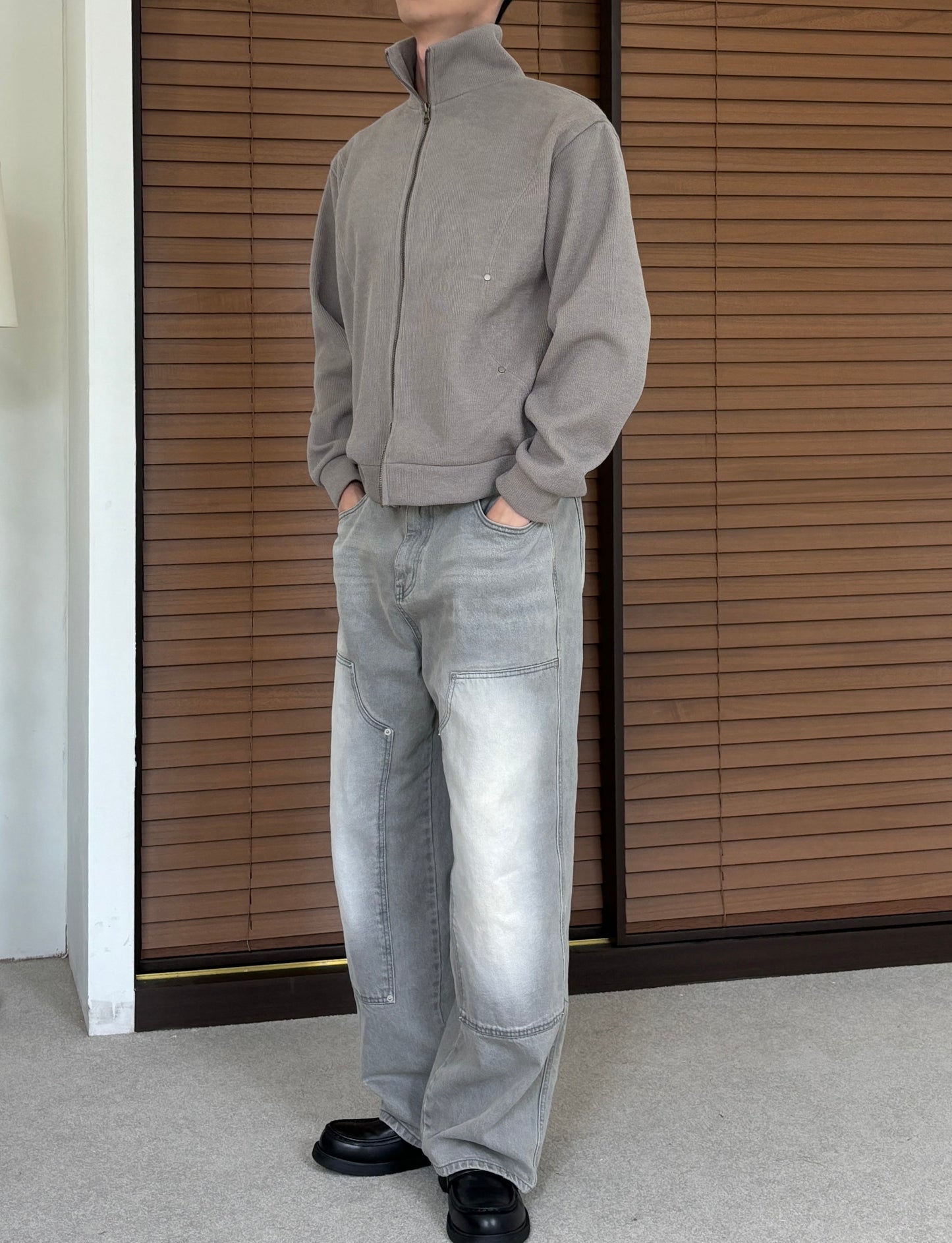 Denim Carpenter Pants Gray