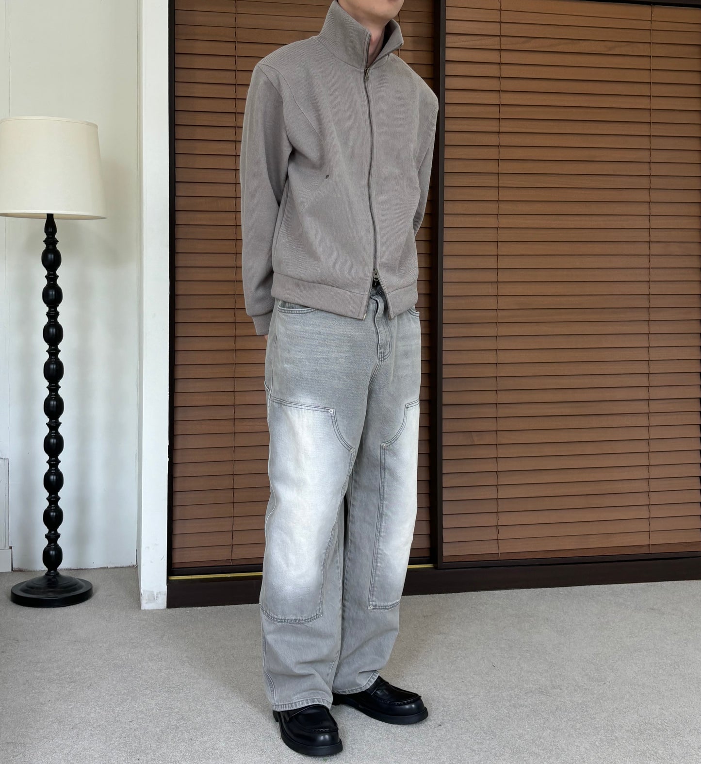 Denim Carpenter Pants Gray